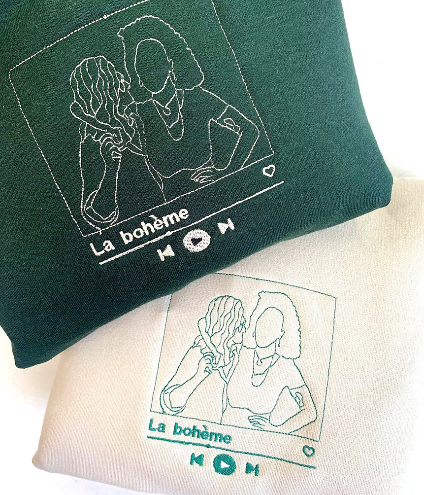 Custom Spotify Portrait Outline Sweatshirt
