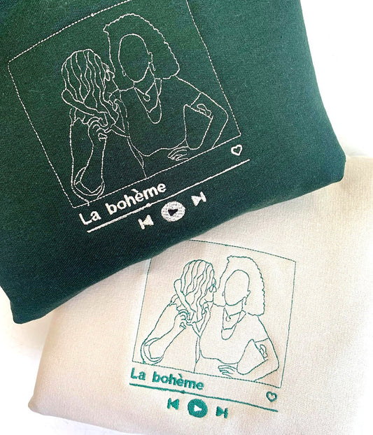 Custom Spotify Portrait Outline Sweatshirt